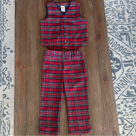 Gymboree Other - Gymboree boys two piece, red plaid Holiday outfit. 2T